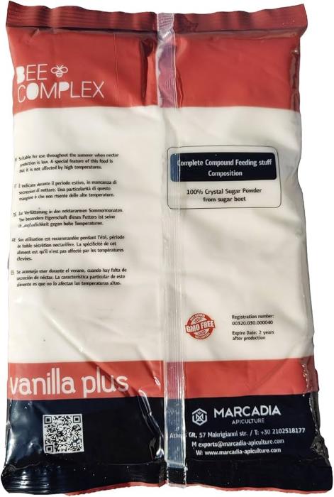 Marcadia Vanilla Plus Candito 100% Barbabietola Busta da 2 Kg per Api Nutrizione Apicoltura Alta Qualità
