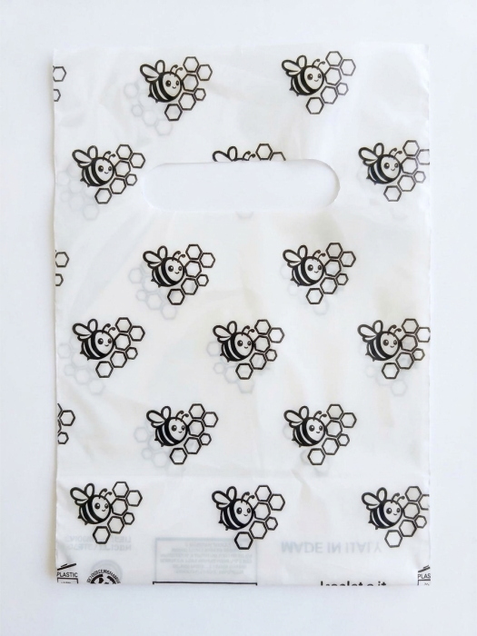 50 Pz. Buste Regalo Bianco Trasparente per 1 Vaso Miele da 500 gr. Made In Italy ApiCor BeeBag
